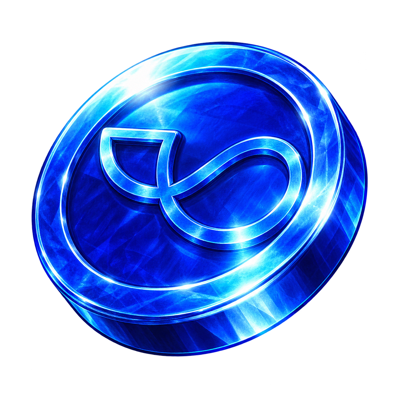 Sapphire VIP coin with embossed Whalesoft logo